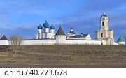 Серпухов, Высоцкий ставропигиальный мужской монастырь Русской Православной Церкви. Вид со стороны реки Нары. (2023 год). Стоковое фото, фотограф Владимир Литвинов / Фотобанк Лори