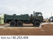 Военная техника, авторазливочная станция на 14 рабочих мест АРС-14КМ, на шасси КАМАЗ — 43114. Средняя Ахтуба, Волгоградская область, Россия (2022 год). Редакционное фото, фотограф Андрей Цыганков / Фотобанк Лори