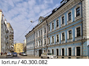 Москва, Подсосенский переулок, дом 11. Доходный дом Осипа Сорокина (2023 год). Редакционное фото, фотограф Илюхина Наталья / Фотобанк Лори