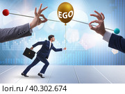 Businessman in excessive ego concept. Стоковое фото, фотограф Elnur / Фотобанк Лори