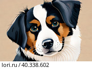Бернский зенненхунд. Стоковое AI-изображение, AI-художник Щеголева Ольга / Фотобанк Лори