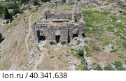 Aerial view of Roman Baths of Sillyon. Стоковое видео, видеограф Яков Филимонов / Фотобанк Лори