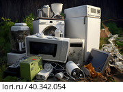 Abstract illustration of overproduction and overabundance of things. Стоковое AI-изображение, AI-художник Мария Фадеева / Фотобанк Лори