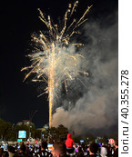 Fireworks in honor of Israel's Independence Day (2023 год). Редакционное фото, фотограф Irina Opachevsky / Фотобанк Лори