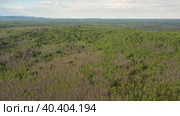 Южный Урал весной, вид на горную тайгу с воздуха. Southern Urals in spring, a view of the mountain taiga from the air. Стоковое видео, видеограф Евгений Романов / Фотобанк Лори