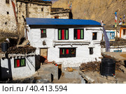 Tibetan village house, Lupra village, Mustang Nepal. Стоковое фото, фотограф Михаил Пряхин / Фотобанк Лори
