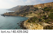 Вид на залив Фомм ир-Рих. Мальта. (View of Fomm ir-Rih Bay. Malta.) (2018 год). Стоковое фото, фотограф Igor Bakirov / Фотобанк Лори