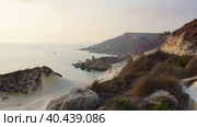 Панорамный вид на залив Фомм ир-Рих. Мальта. (Panoramic view of Fomm ir-Rih Bay. Malta.) (2018 год). Стоковое фото, фотограф Igor Bakirov / Фотобанк Лори