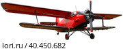 Red agricultural plane against white background. Стоковое фото, фотограф Яков Филимонов / Фотобанк Лори