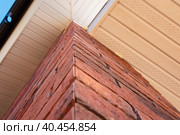 Clinker thermal panels for finishing the facade of the house. Стоковое фото, фотограф Юрий Поздников / Фотобанк Лори