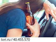 Dangerous female driver. Стоковое фото, фотограф Сергей Толмачёв / Фотобанк Лори