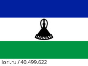 Флаг Лесото. Стоковая иллюстрация, иллюстратор Олег Безруков / Фотобанк Лори