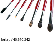 Set of brushes and applicators for applying makeup. Стоковое фото, фотограф Гурьянов Андрей / Фотобанк Лори