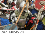 The knights fight in the tournament (2014 год). Редакционное фото, фотограф Анна Кривицкая / Фотобанк Лори