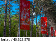 Alley of the Immortal Regiment on Sapun Mountain in the Hero City Sevastopol, Crimea (2021 год). Редакционное фото, фотограф Анна Кривицкая / Фотобанк Лори