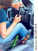 Dangerous female driver. Стоковое фото, фотограф Сергей Толмачёв / Фотобанк Лори