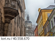 Czech Republic, Kutna Hora, 07,01,2016, Street in the centre of Kutna Hora, Sedlec, Czech Republic in winter. City heritage UNESCO. Редакционное фото, фотограф Анна Кривицкая / Фотобанк Лори