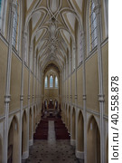 The transept with organ of the Cathedral of Assumption of Our Lady and Saint John the Baptist . Church is UNESCO World Heritage Site (2016 год). Редакционное фото, фотограф Анна Кривицкая / Фотобанк Лори