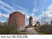 The road to old Turaida castle. Sigulda, Latvia. (2016 год). Редакционное фото, фотограф Анна Кривицкая / Фотобанк Лори