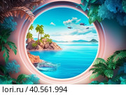 Summer phantasy background. Illustration AI Generative. Стоковое AI-изображение, AI-художник Юлия Гапеенко / Фотобанк Лори