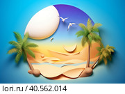 Summer phantasy background. Illustration AI Generative. Стоковое AI-изображение, AI-художник Юлия Гапеенко / Фотобанк Лори