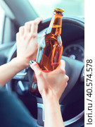Dangerous female driver. Стоковое фото, фотограф Сергей Толмачёв / Фотобанк Лори