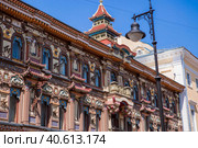 Russia. Perlov's Chinese-style Tea House on Myasnitskaya Street in Moscow 2023. Редакционное фото, фотограф Photojuli / Фотобанк Лори