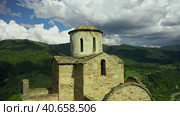 Aerial View of the Sentinsky Temple: Revered Place of Worship in Dagestan, Russia. Стоковое видео, видеограф Поскребышев Михаил / Фотобанк Лори