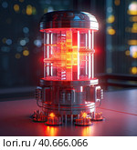 Micro Nuclear Reactor. Стоковое AI-изображение, AI-художник Кирилл Черезов / Фотобанк Лори