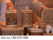 Handicrafts made of birch bark. Стоковое фото, фотограф Анна Кривицкая / Фотобанк Лори