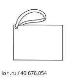 Tag for clothes or hotel doodle linear cartoon coloring book. Стоковая иллюстрация, иллюстратор Вахминцева Ольга / Фотобанк Лори