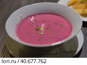 Lithuanian cold borscht. Стоковое фото, фотограф Анна Кривицкая / Фотобанк Лори