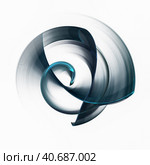 Propeller blades in dynamics. Abstract fractal background. Technical symbol or logo on a white background. 3D rendering. 3D illustration. Стоковая иллюстрация, иллюстратор Бузмакова Светлана / Фотобанк Лори