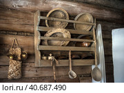 House museum, historical Russian hut in which was born Chapaev. Стоковое фото, фотограф Анна Кривицкая / Фотобанк Лори