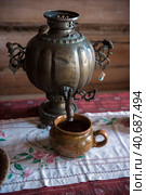 House museum, historical Russian hut in which was born Chapaev. Стоковое фото, фотограф Анна Кривицкая / Фотобанк Лори