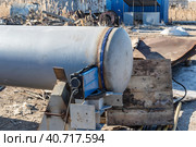 Проведение рентгенографического контроля сварного шва трубопровода. Стоковое фото, фотограф Сергей Сергеев / Фотобанк Лори