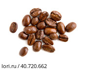 Roasted coffee beans isolated. Стоковое фото, фотограф Roman B. / Фотобанк Лори