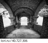 Крутицкое подворье. Спуск из Храма на улицу. Krutitsky farmstead. Descent from the Temple to the street. (2023 год). Редакционное фото, фотограф Сергей Никифоров-Гордеев / Фотобанк Лори
