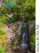 Waterfall of "Tears" in the Vorontsovsky Park. Стоковое фото, фотограф Анна Кривицкая / Фотобанк Лори