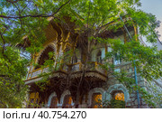 Yalta, Crimea  House where Lesya Ukrainka lived in 1897 (architect P.K. Terebenev) (2020 год). Редакционное фото, фотограф Анна Кривицкая / Фотобанк Лори