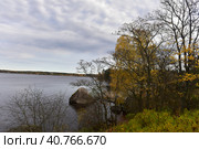 Mon repos is rocky landscape Park on the shore of the Bay of Protective Vyborg Bay, Northern part of city Vyborg in Leningrad region (2017 год). Стоковое фото, фотограф Анна Кривицкая / Фотобанк Лори