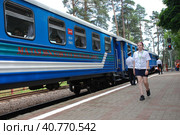 Работа Московской (малой) детской железной дороги (МДЖД) (2023 год). Редакционное фото, фотограф Александр Легкий / Фотобанк Лори