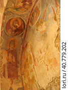 DEMRE, TURKEY - 13,07,2014 Frescos in the Saint Nicholas (Santa Clause) church  in Demre, Turkey. It's an ancient Byzantine Church. Редакционное фото, фотограф Анна Кривицкая / Фотобанк Лори