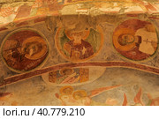 DEMRE, TURKEY - 13,07,2014 Frescos in the Saint Nicholas (Santa Clause) church  in Demre, Turkey. It's an ancient Byzantine Church. Редакционное фото, фотограф Анна Кривицкая / Фотобанк Лори