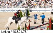 BitRiver CUP Show Jumping Tournament. Equestrian sports. show jumping (2023 год). Редакционное фото, фотограф Скрипачев Антон / Фотобанк Лори