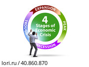 Illustration of four stages of crisis. Стоковое фото, фотограф Elnur / Фотобанк Лори