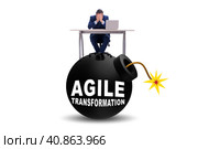 Agile concept with exploding bomb. Стоковое фото, фотограф Elnur / Фотобанк Лори