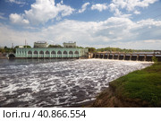Volkhov Hydroelectric Station (2023 год). Стоковое фото, фотограф Юлия Бабкина / Фотобанк Лори