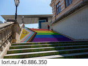 Лестница художественного музея Альбертина в Вене (2023 год). Редакционное фото, фотограф V.Ivantsov / Фотобанк Лори