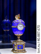 Faberge Museum exhibits. Art objects in Russia: Chanticleer Kelkha egg. Редакционное фото, фотограф Aleksandr Golubev / Фотобанк Лори